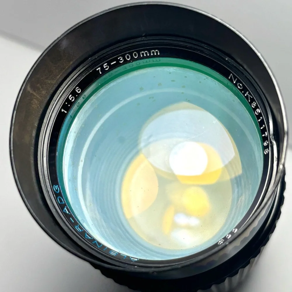 Albinar ADG 75-300mm 1:5.6 Macro Zoom Lens No. K8511798 W/ Leather Case